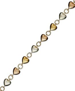 Giani Bernini Tri Tone Bracelet, Sterling Silver, 24k Gold and 24k