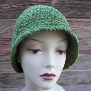 hand crocheted this hat from Lion Brand Suede Yarn  So very soft and