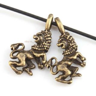 Wholesale Lots Bronze Tone Lion Animal Charms Alloy Pendants
