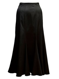 Chesca Full length flared satin skirt Black   