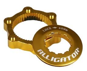 Alligator Center Lock Rotor Disc Adapter Gold