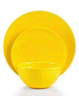 QSquared Dinnerware, Canary Yellow Solid Melamine Collection