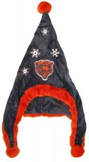Chicago Bears Football Soft Fleece Snowflake Dangle Hat