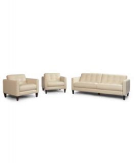 Alessia Leather Sofa Living Room Furniture Sets & Pieces   furniture