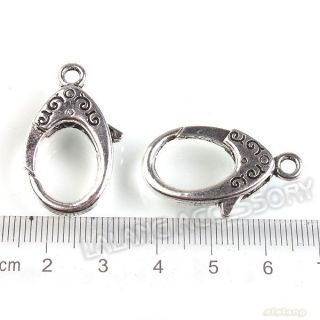 Wholesale New Charms Plated Antique Silver Lobster Clasp Findings