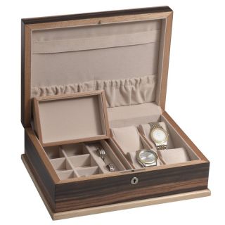 Handcrafted Damien Mens Jewelry Watch Box Case Locking Storage