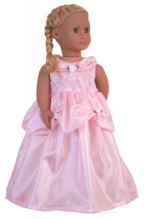 Pink Princess Cinderella Dress Up Costume 15 20 Doll