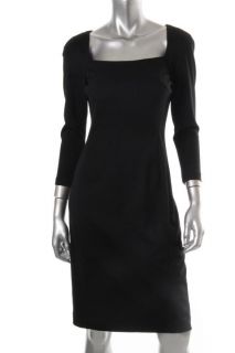 New Black Clerk Pointe 3 4 Sleeves Little Black Dress 8 BHFO