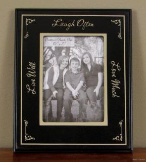 Live Laugh Love Family 5x7 Photo Frame Primitive Black Home Decor