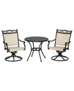 Branson Outdoor Patio Furniture, 3 Piece Set (32 Round Dining Table