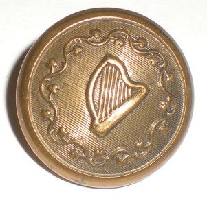 CIVIL WAR IRISH BRIGADE MILITARY UNIFORM BUTTONs ,CONFEDERATE? 4 HARP