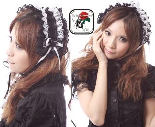 Gothic Lolita Fairy Double Ruffles Rose Angel Headdress