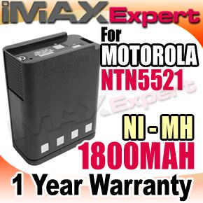 1800mAh NTN5521 NTN5447BR Two Way Radio Battery ft MOTOROLA MT1000