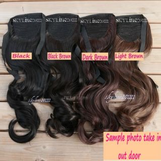 Long Straight Wavy Corn Style Ponytail Pony Hair Extension USA Fast