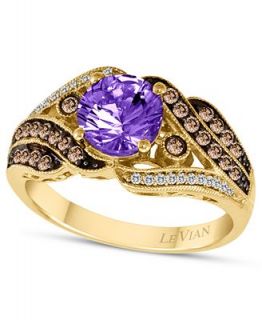 Le Vian 14k Gold Ring, Amethyst (1 ct. t.w.) and Chocolate and White
