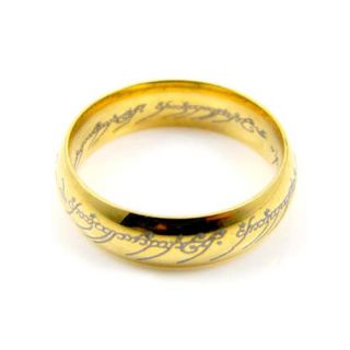 Lord of The Rings LOTR Rings 18K Gold GP The One Ring of Power