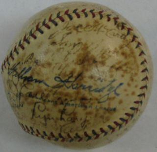 Lou Gehrig Autographed 1934 New York Yankees Signed Baseball JSA LOA
