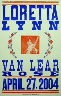 Loretta Lynn Van Lear Rose 4 27 04 Old Promo Poster