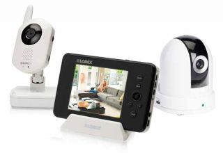 Lorex Wireless 3 5 LCD Video Home Monitor with 2 Camera LW242B Remote
