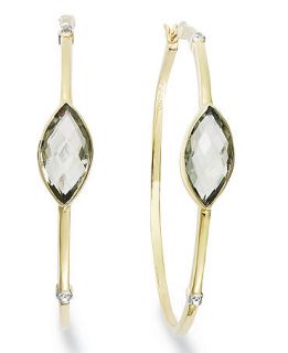Victoria Townsend 18k Gold Over Sterling Silver Earrings, Green Quartz