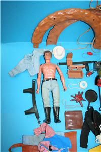 Vintage Lone Ranger Marx Gabriel Figure Doll and Parts Lot See