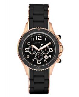 Marc by Marc Jacobs Watch, Unisex Chronograph Black Silicone Wrapped