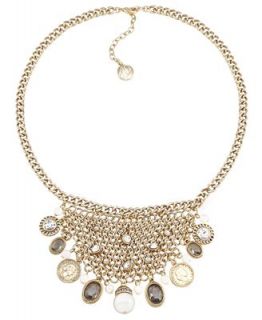 Carolee 40th Anniversary Legacy Collection Necklace, Gold tone Glass