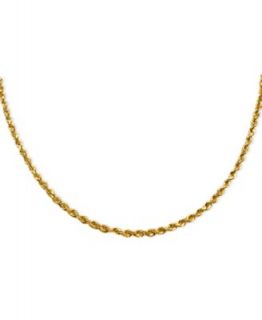 14k Gold Necklace, 20 Diamond Cut Seamless Rope Chain   Necklaces