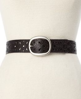 Fossil Belt, Floral Perforated Leather Belt