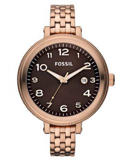 Fossil Watch, Womens Bridgette Rose Gold Tone Stainless Steel