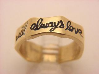 Custom Made I Will Always Love You Gold Ring