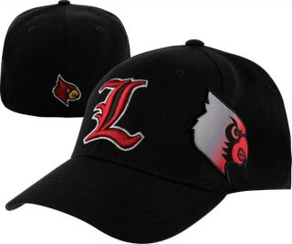 Louisville Cardinals Black Free Agent Stretch Fit Hat
