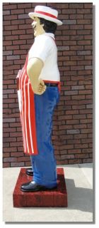 Butcher Shop Lifesize Statue 6 Old Fashioned Country Sculpture Smock