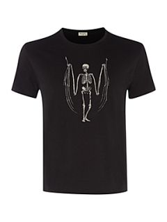 Paul Smith Jeans Crew neck skeleton print T shirt Black   