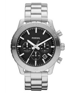Fossil Watch, Mens Chronograph Keaton Stainless Steel Bracelet 43mm