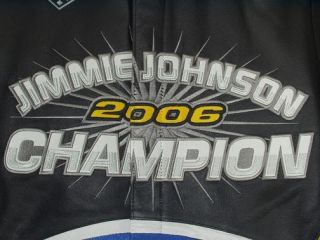 Size 4XL NASCAR Lowes Jimmie Johnson Champion Leather Embroidered