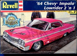 Boxed 1964 Chevy Impala Lowrider Revell Monogram Plastic Car Model Kit