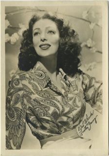 Loretta Young 1930s Vintage 5x7 Movie Star Fan Photo