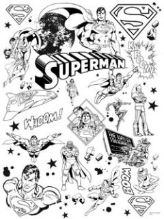 New Superman BW Comic Cloth Poster Flag DC Comics