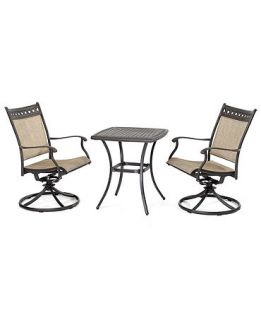 Vintage Outdoor Patio Furniture, 3 Piece Set (26 Square Dining Table