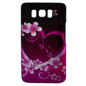 Purple Love Hard Case Snap on Cover HTC T Mobile HD2
