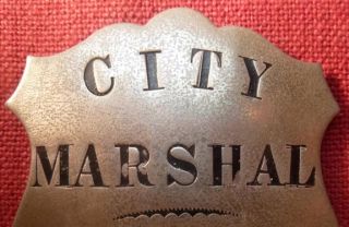Obsolete Old West City Marshal Badge Lovelock Nevada 