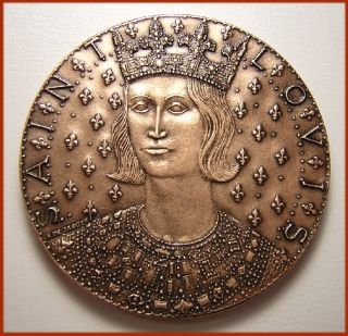 ART MEDAL *** LOUIS IX Saint Louis *** King of France   Reigned 1226