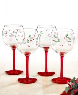Martha Stewart Collection Wine Glasses, Set of 4 Red Goblets   Casual