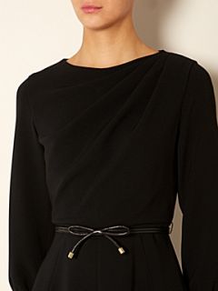 MaxMara Studio Garden belted 3/4 sleeve dress Black   