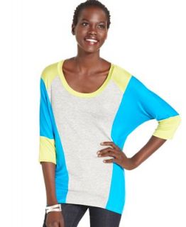 Cha Cha Vente Top, Three Quarter Sleeve Colorblocked