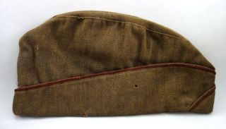 WWI Soldier Uniform Wool Hat w 2 Metal Pins Captain Luther Kice