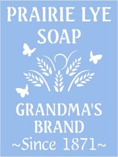 Primitive Stencil, Prairie Lye Soap, Laundry, Kitchen, Bath, Vintage