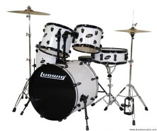 Ludwig LC125 Accent Drumset Drums White 