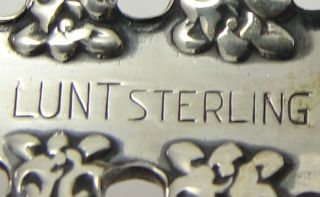 Lunt Florentine Scroll Sterling Silver Flatware Pendant Earrings Set